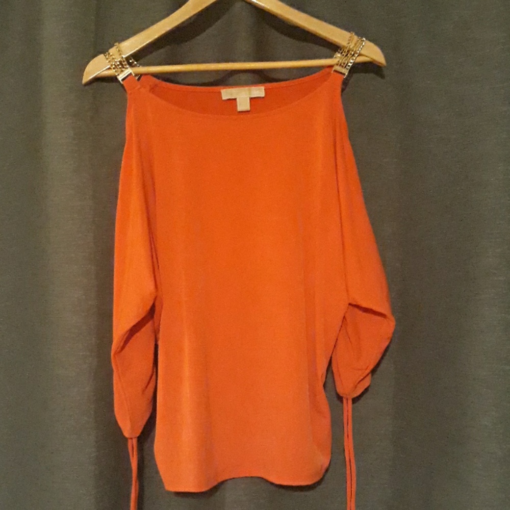 Michael Kors long sleeve Tangerine top.